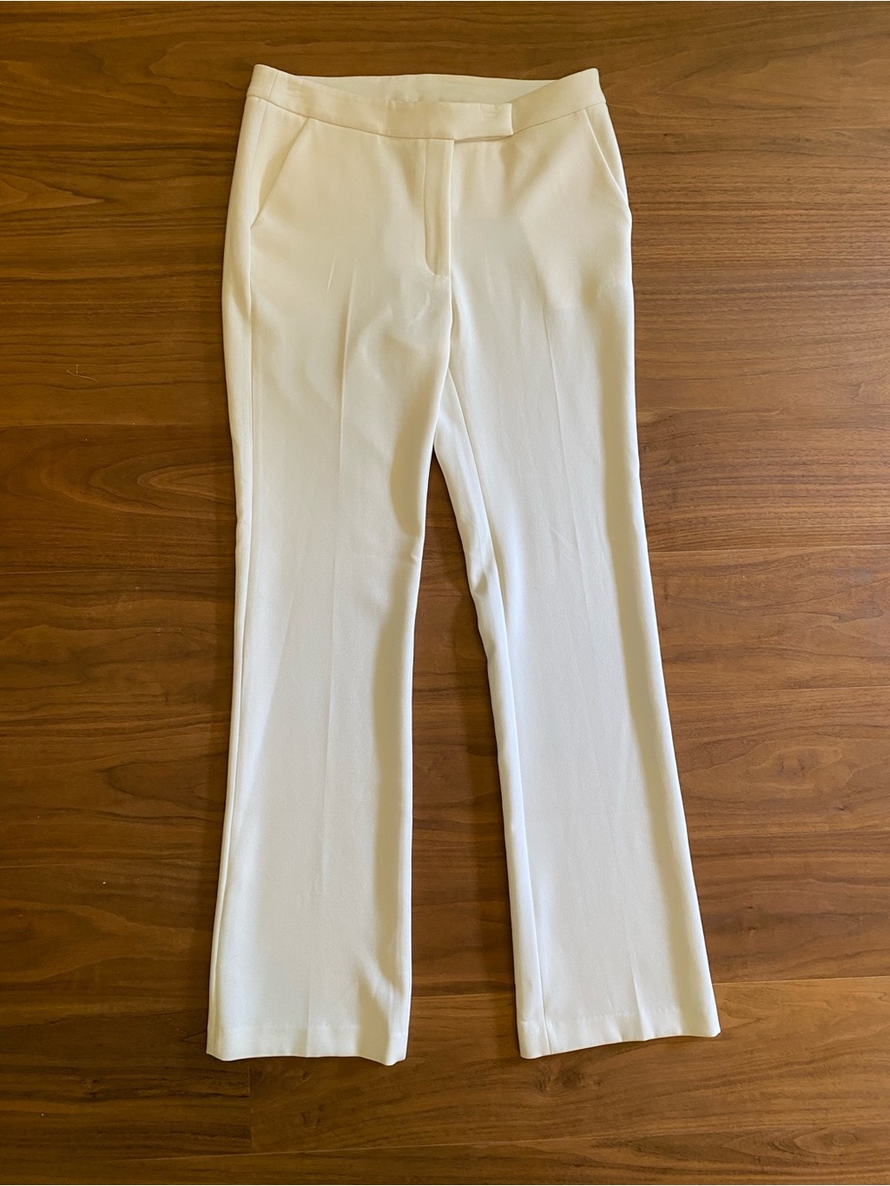 Ellen Tracy Cream Boot-Cut Dress Pants